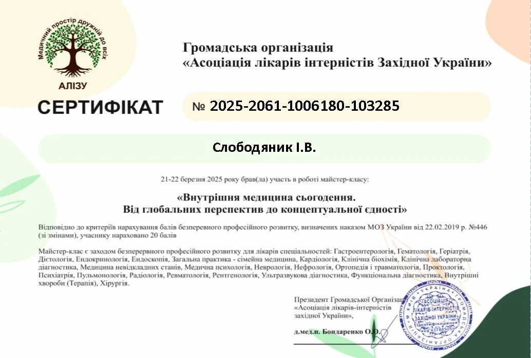 Слободяник Ирина Владимировна