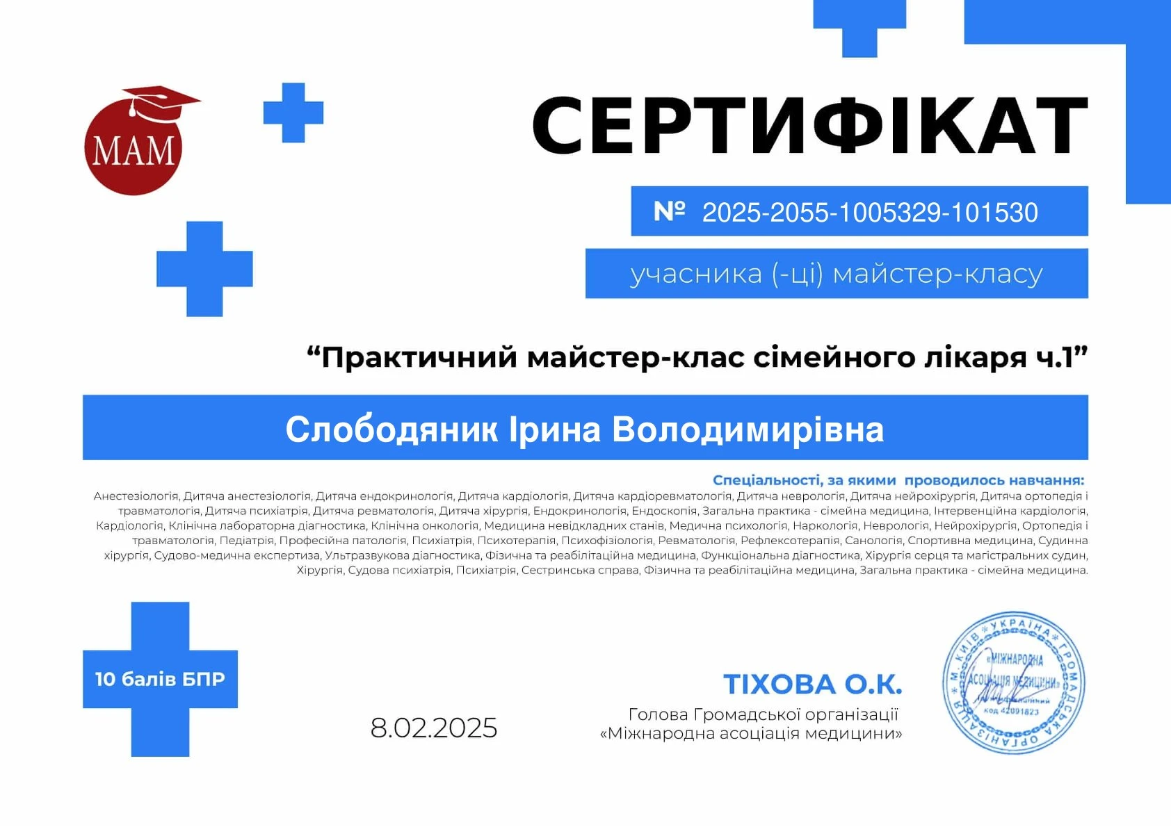 Слободяник Ирина Владимировна